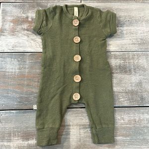Childhoods Clothing Waffle long rolled sleeve romper
